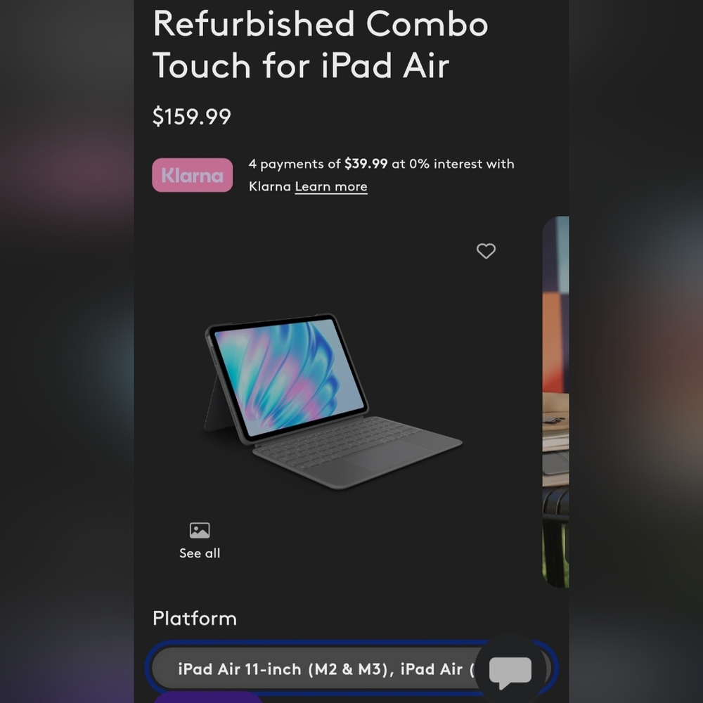 Logitech Combo Touch For IPAD AIR
